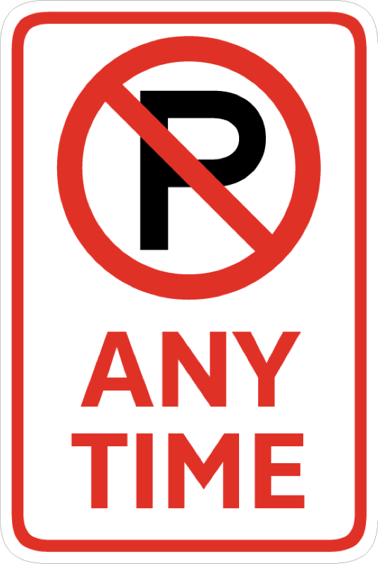 Parking and Regulation Signs 12x18